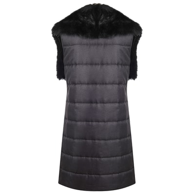 Siyah Bibiana Kadın Kürk Yelek