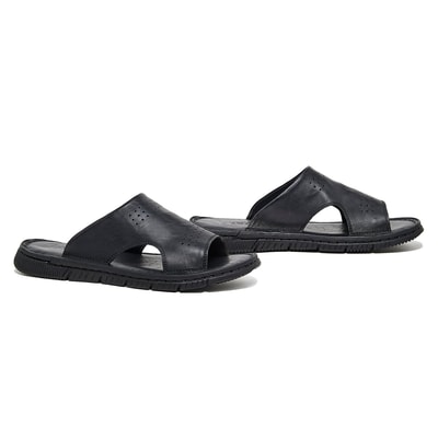 Siyah Brando Erkek Deri Terlik