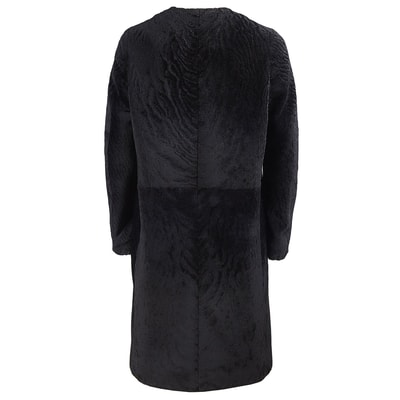 Siyah Celile Kadın Kürk Kaban