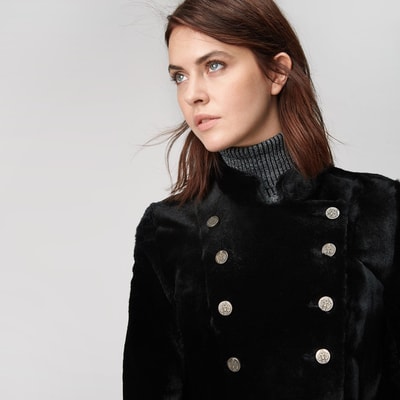 Siyah Dalila Kadın Kürk Ceket