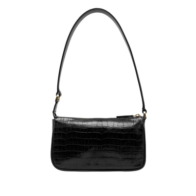 Siyah Dativ Kadın Deri Omuz Askılı Çanta