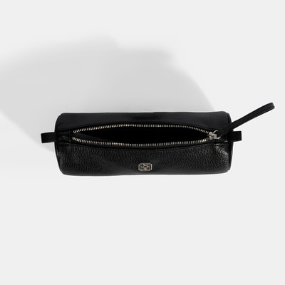 Siyah Deri Kalemlik/Tıraş/Makyaj Çantası