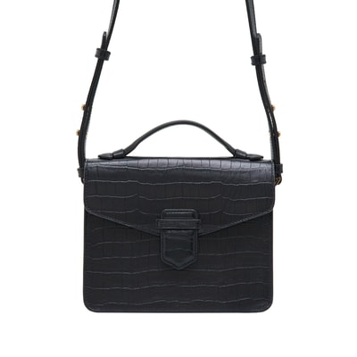 Siyah Diode Kadın Deri Omuz Askılı Çanta