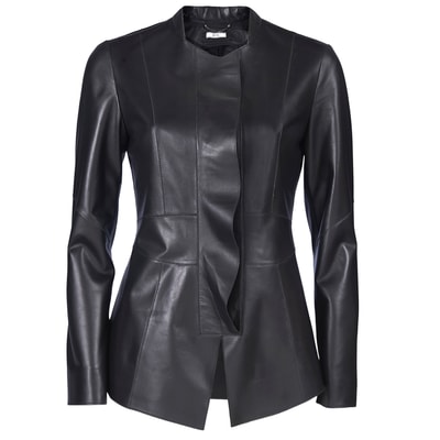 Siyah Duvessa Kadın Deri Ceket