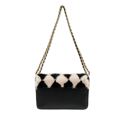 Siyah Eimer Kadın Zincir Detaylı Deri Omuz Çantası