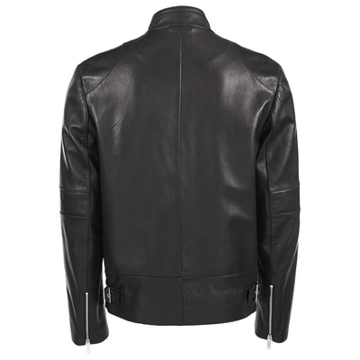 Siyah Eoghain Erkek Deri Mont