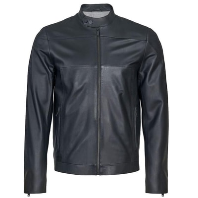 Siyah Erkek Deri Mont