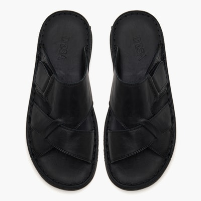 Siyah Erkek Deri Terlik