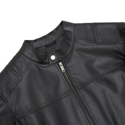 Siyah Erkek Deri Vintage Mont