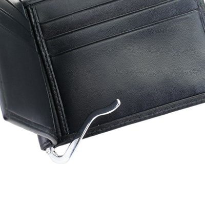 Siyah Erkek Para Klipsli Deri Cüzdan / Kartlık