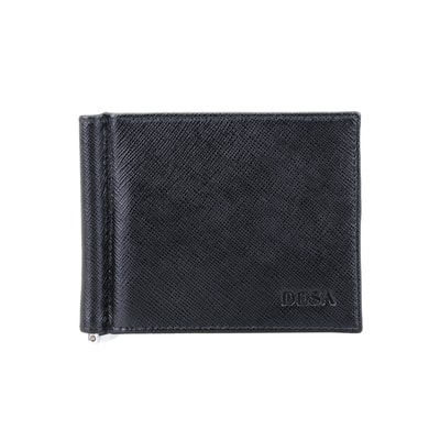 Siyah Erkek Para Klipsli Deri Cüzdan / Kartlık