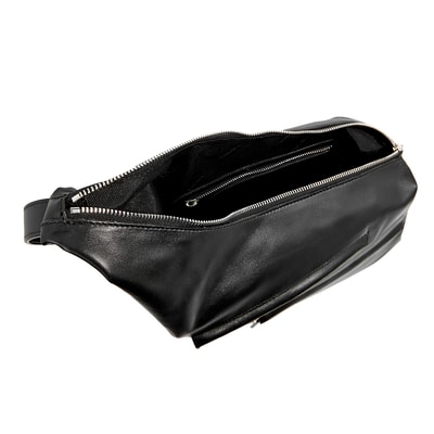 Siyah Eve Deri Omuz Askılı Çanta