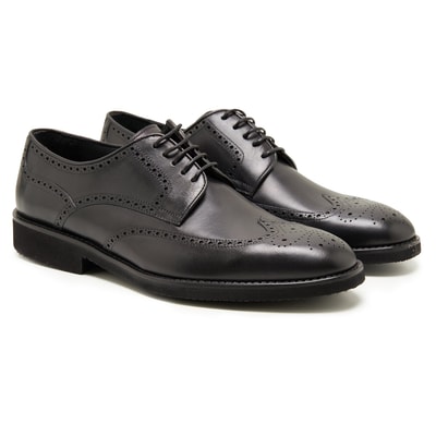 Siyah Fausto Erkek Deri Klasik Ayakkabı