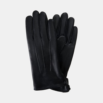 Siyah Kadın Deri Eldiven