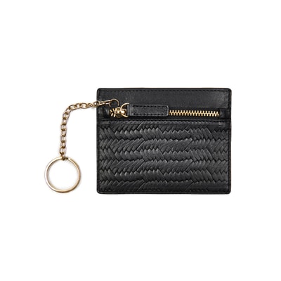 Siyah Kadın Deri Kartlık