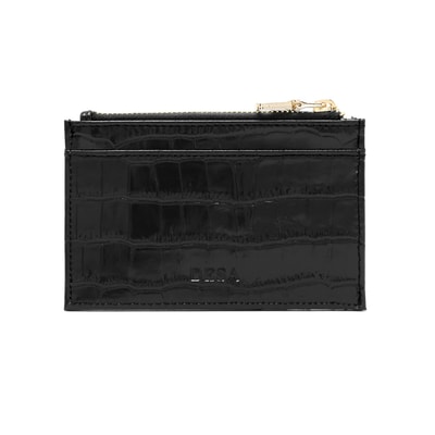 Siyah Kadın Deri Kartlık