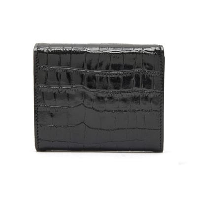 Siyah Kadın Kroko Baskılı Deri Cüzdan