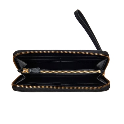 Siyah Kadın Perfore Deri Cüzdan