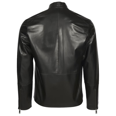 Siyah Manuel Erkek Deri Mont