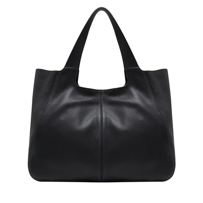 Siyah Megan Kadın Deri Omuz Askılı Çanta