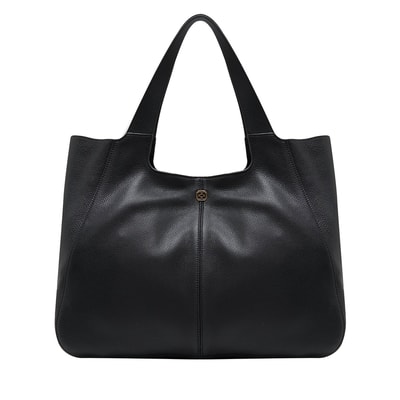 Siyah Megan Kadın Deri Omuz Askılı Çanta