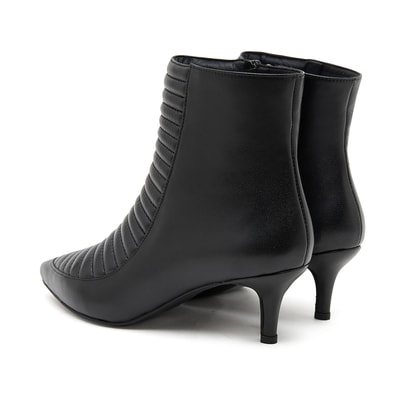 Siyah Mencie Kadın Deri Bootie