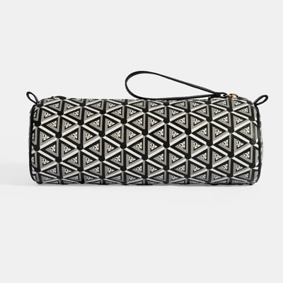 Siyah Monogram Desenli Kalemlik/Tıraş/Makyaj Çantası