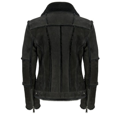 Siyah Nadine Kadın Kürk Mont