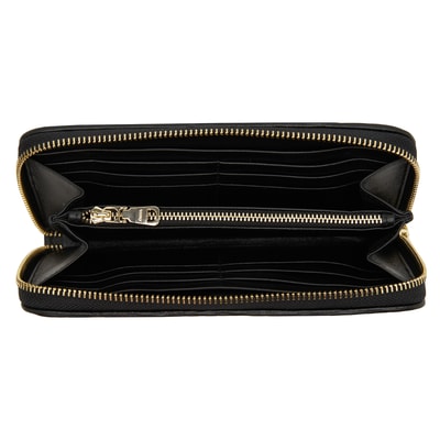 Siyah Örgü Deri Kadın Cüzdan