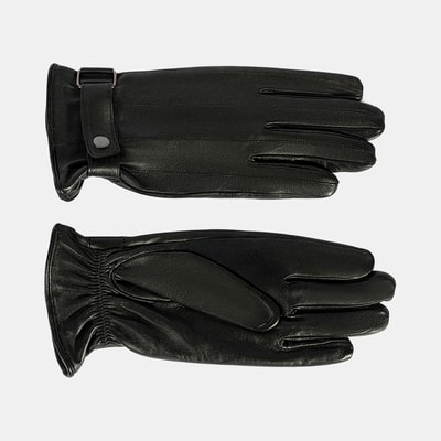 Siyah Tokalı Erkek Deri Eldiven