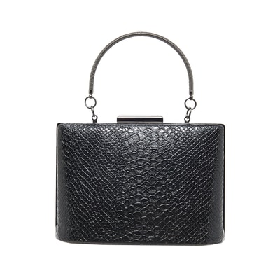 Siyah Tulip Zincir Detaylı Kadın Gece Çantası