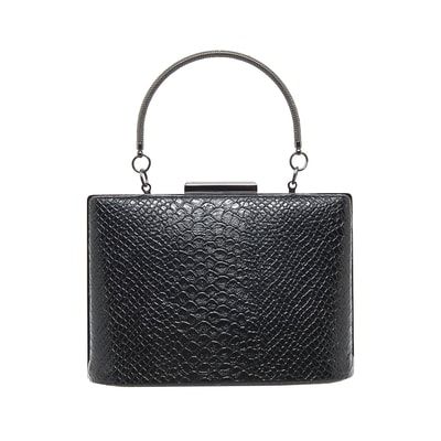 Siyah Tulip Zincir Detaylı Kadın Gece Çantası