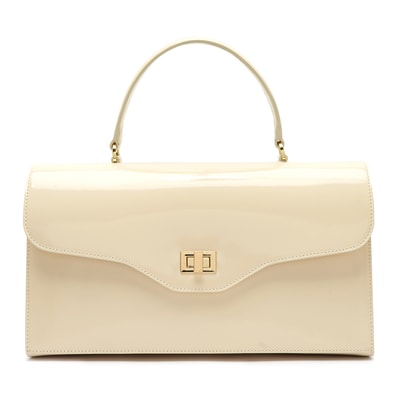 Stachy Bej Kadın Rugan Deri El Çantası 