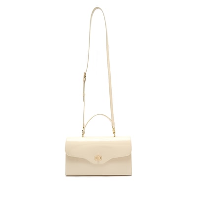 Stachy Bej Kadın Rugan Deri El Çantası 