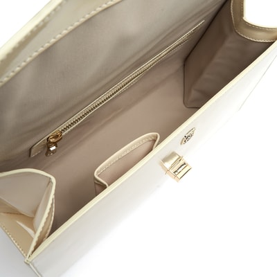 Stachy Bej Kadın Rugan Deri El Çantası 