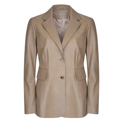 Stansie Krem Kadın Deri Blazer Ceket