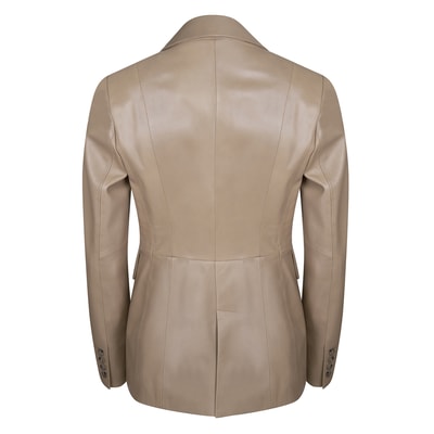 Stansie Krem Kadın Deri Blazer Ceket