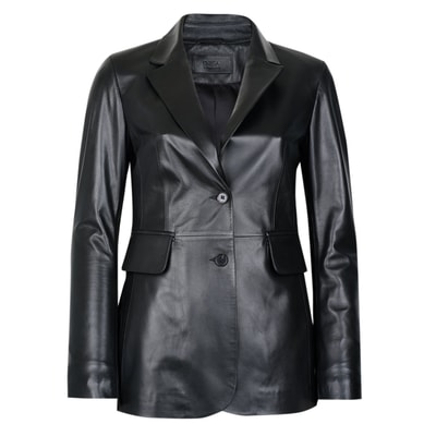 Stansie Siyah Kadın Deri Ceket