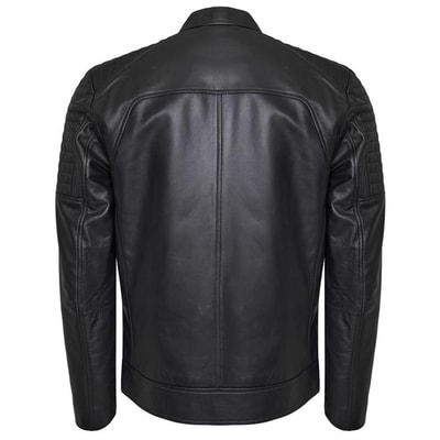 Steven Siyah Erkek Deri Mont