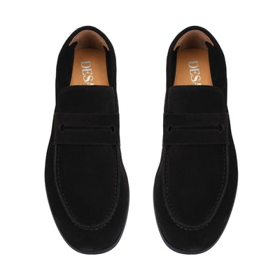 Stewart Siyah Erkek Süet Deri Loafer