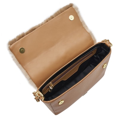 Taba Eimer Kadın Zincir Detaylı Deri Omuz Çantası