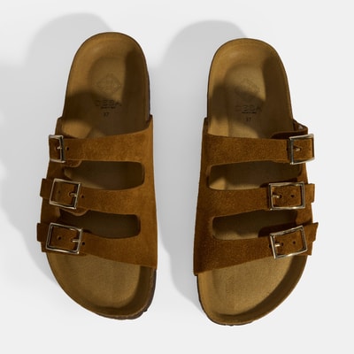 Taba Kadın Toka Detaylı Süet Terlik