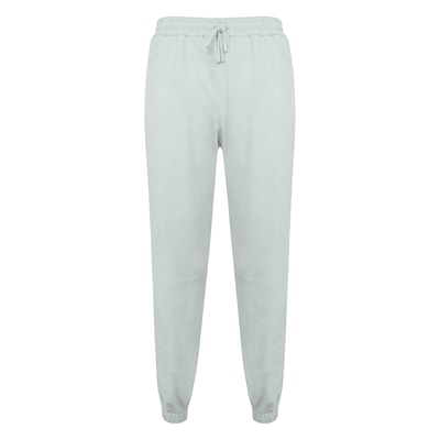 Tekla Yeşil Kadın Yüksek Bel Süet Jogging Deri Pantolon