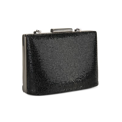 Teresa Siyah Kadın Parlak Taşlı Gece Çantası