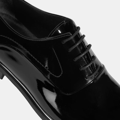 Thalassa Siyah Erkek Rugan Klasik Ayakkabı