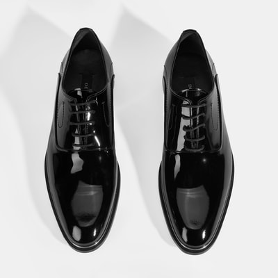 Thalassa Siyah Erkek Rugan Klasik Ayakkabı