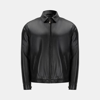 Thomas Erkek Siyah Deri Mont