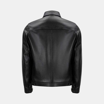 Thomas Erkek Siyah Deri Mont