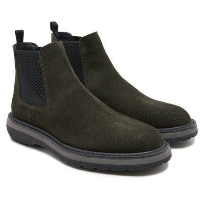 Tina Haki Erkek Yandan Lastikli Süet Deri Chelsea Bot 