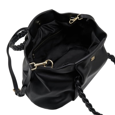 Tulip Siyah Kadın Deri Omuz Askılı Çanta